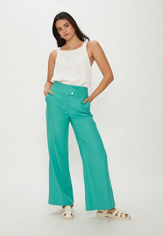 Pantalon liso best sale