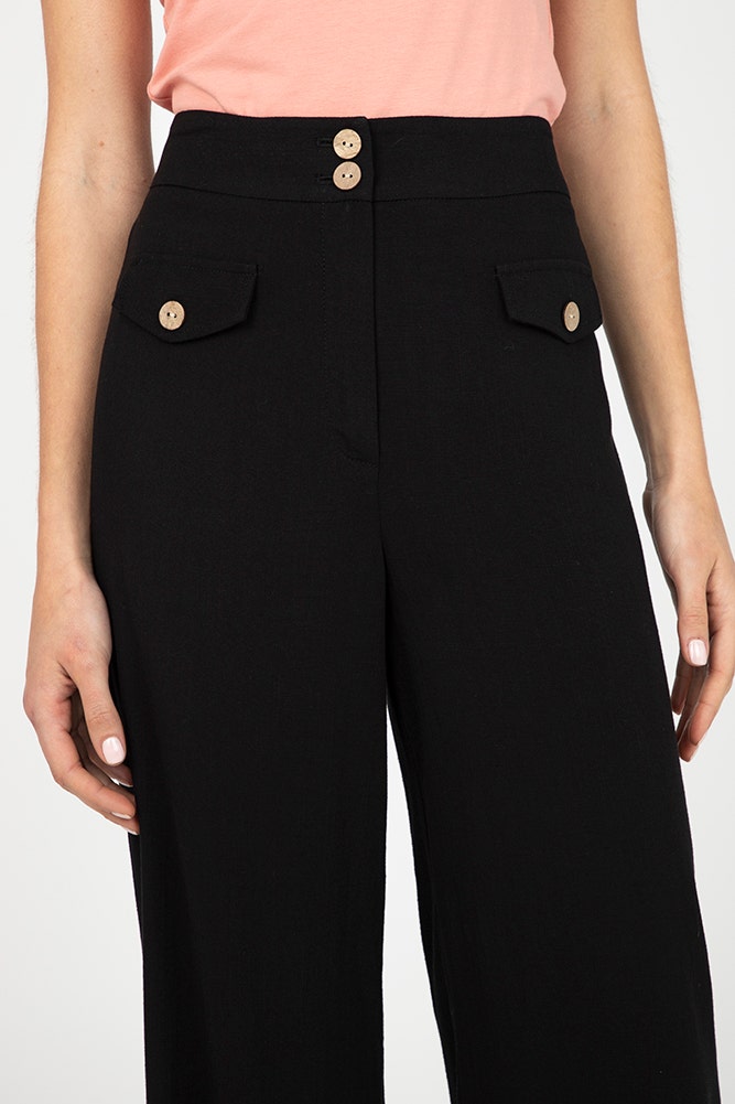 PANTALON PALAZZO LIVIANO LOOK LINO