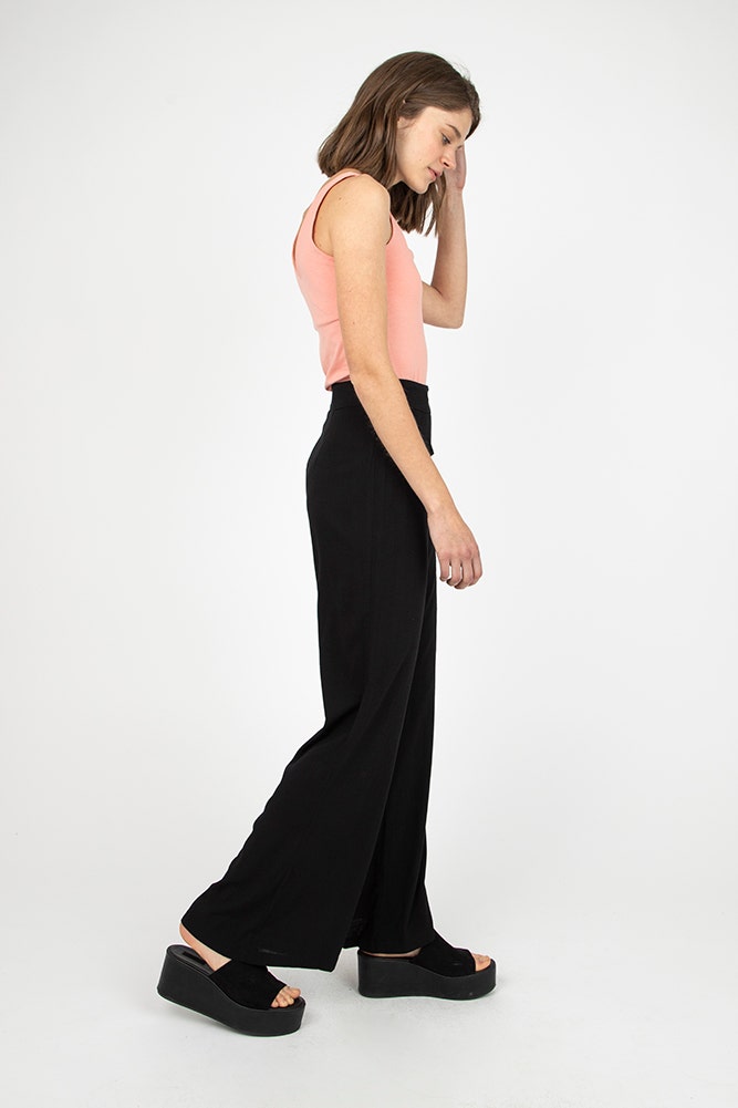 PANTALON PALAZZO LIVIANO LOOK LINO