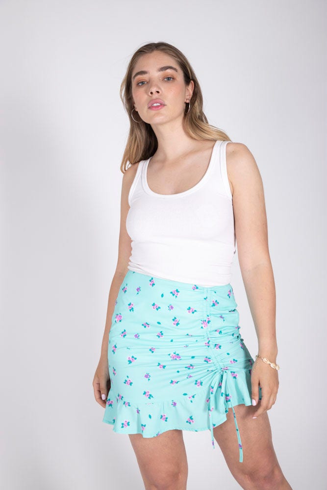 FALDA CON RECOGIDO