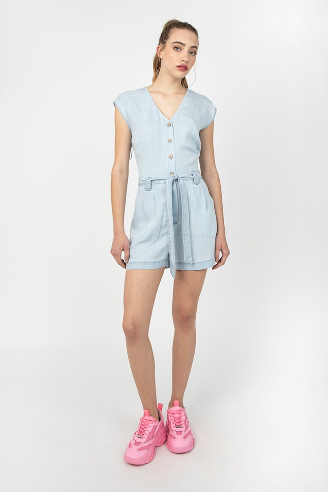ENTERITO TENCEL DENIM CON LAZO