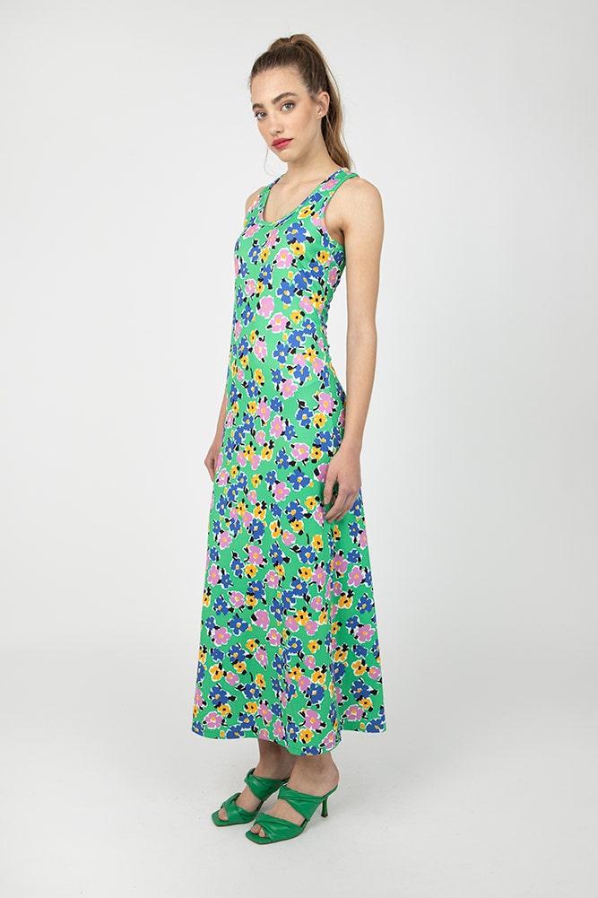 VESTIDO RIB SIN MANGAS ESTAMPADO