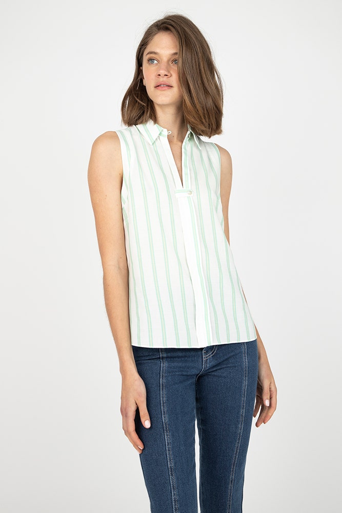 BLUSA LISTADA CON DETALLE LUREX