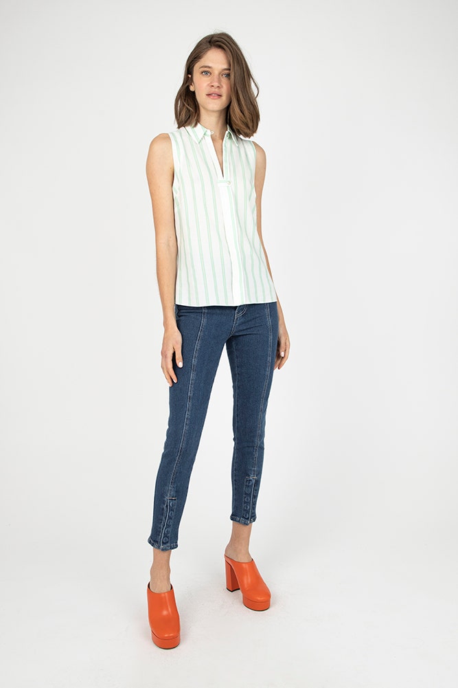 BLUSA LISTADA CON DETALLE LUREX