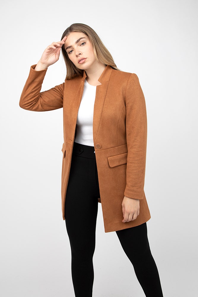 BLAZER LARGO CON CRUCE 
