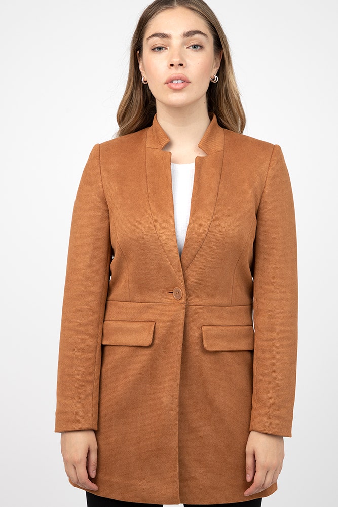 BLAZER LARGO CON CRUCE 