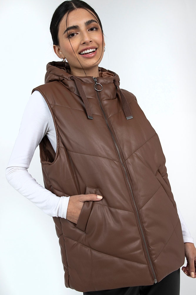 PARKA SIN MANGAS PU
